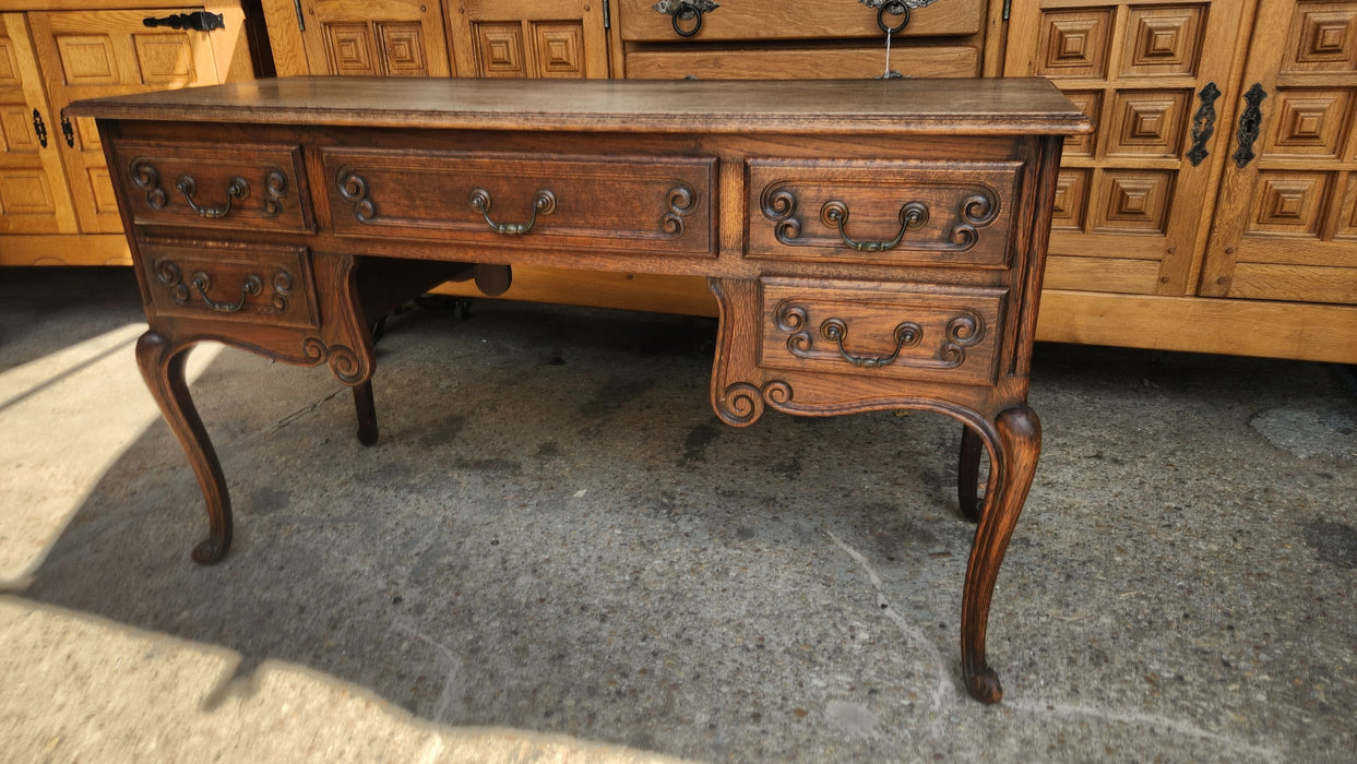 SHALLOW OAK COUNTRY FRENCH VANITY WITH MIRROR