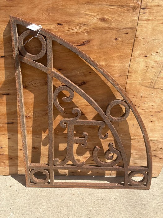 2 PIECE IRON ARCH WITH B AND F
