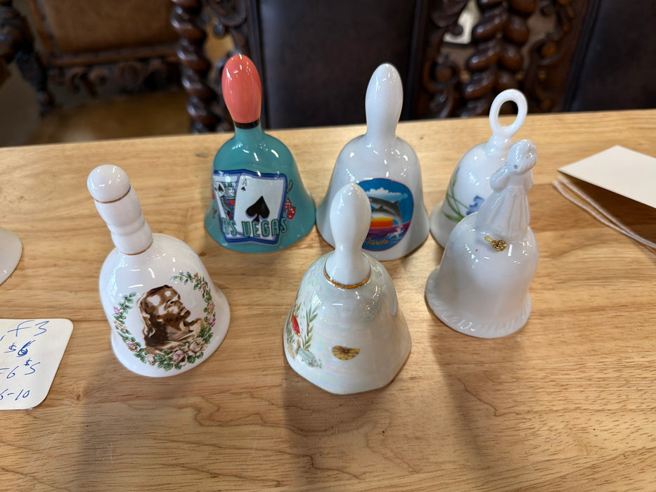 SMALL PORCELAIN BELL 1 OF 6