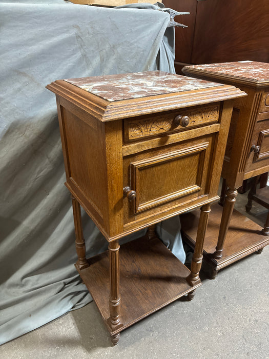 LOUIS XV  MARBLE TOP CHERRY SIDE CABINET