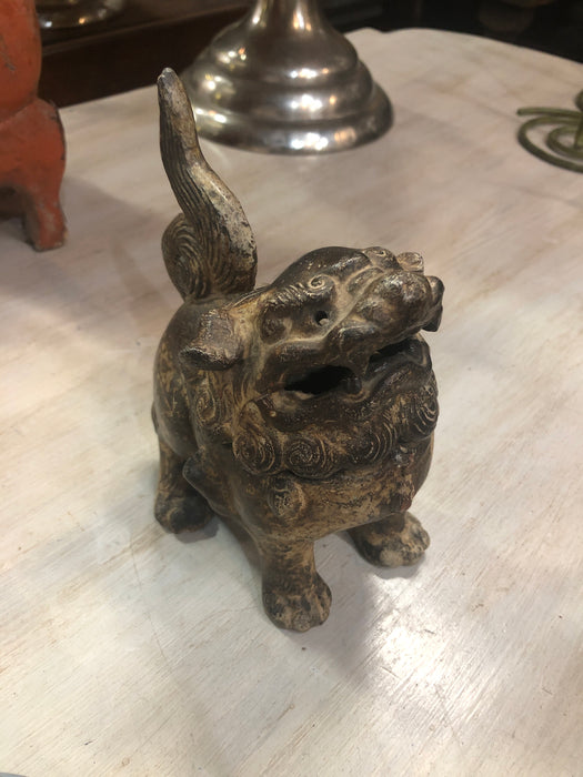 CAST IRON FOO DOG INCENSE BURNER