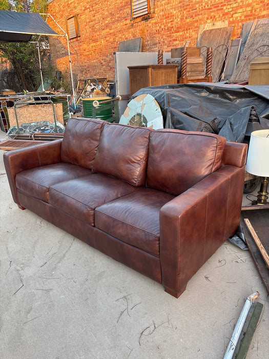 LEATHER 3 CUSHION SOFA