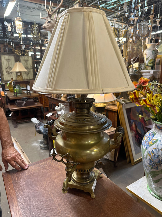 LARGE BRASS SAMOVAR LAMP