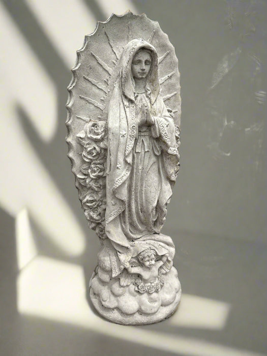 SMALL CONCRETE VIRGIN GUADALUPE