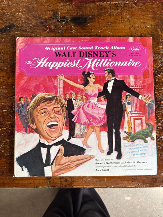 WALT DISNEY "THE HAPPIEST MILLONAIRE" ORIGINAL SOUNTRACK RECORD ALBUM