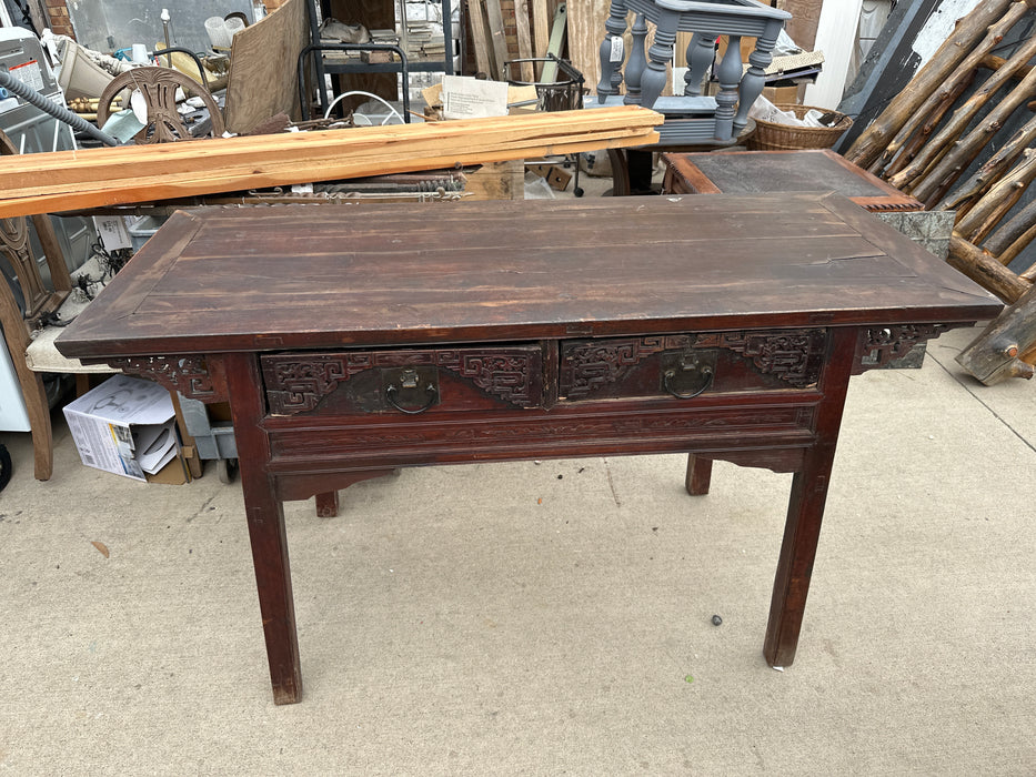ANTIQUE RED CHINESE ALTAR TABLE
