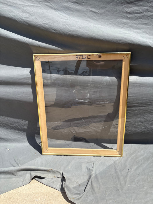 THIN GOLD MODERN FRAME WITH WOOD INSERT