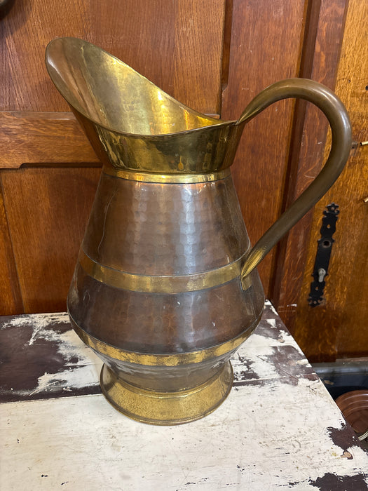 LARGE COPPER AND BRASS PITCHER STICK STAND