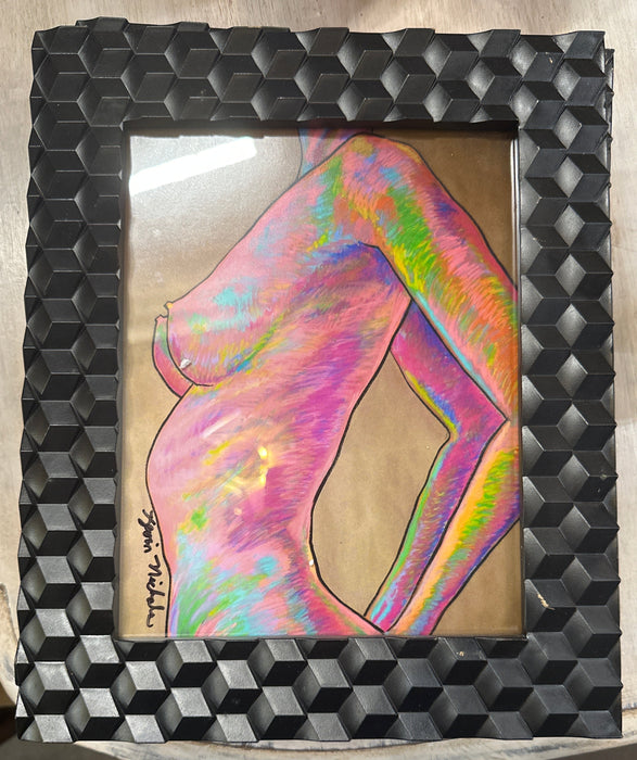 PINK NUDE PAINTING OF WOMAN