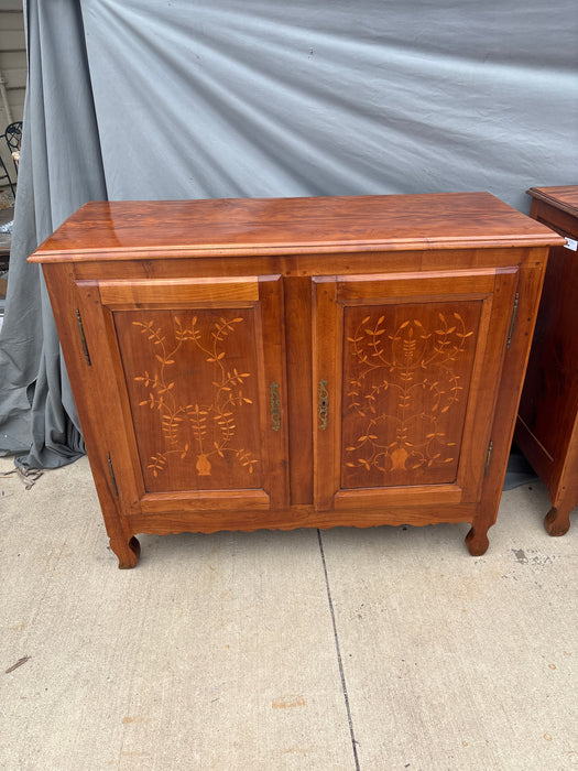 PAIR OF CHERRY INLAID COUNTRY FRENCH SERVERS
