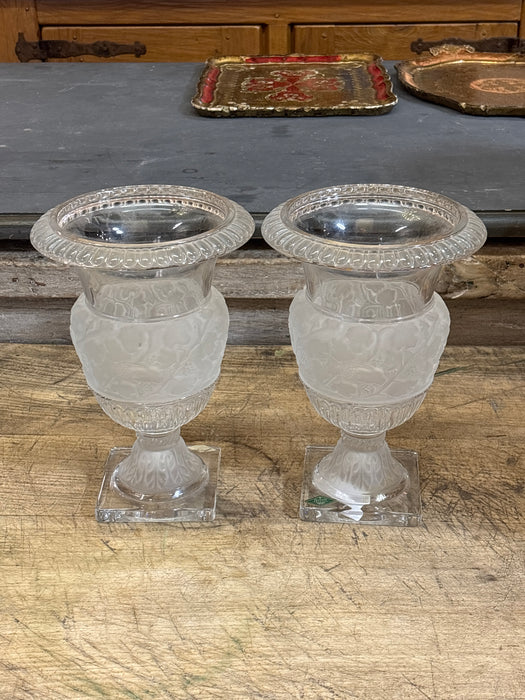 PAIR OF IRISH SHANNON CRYSTAL VASES