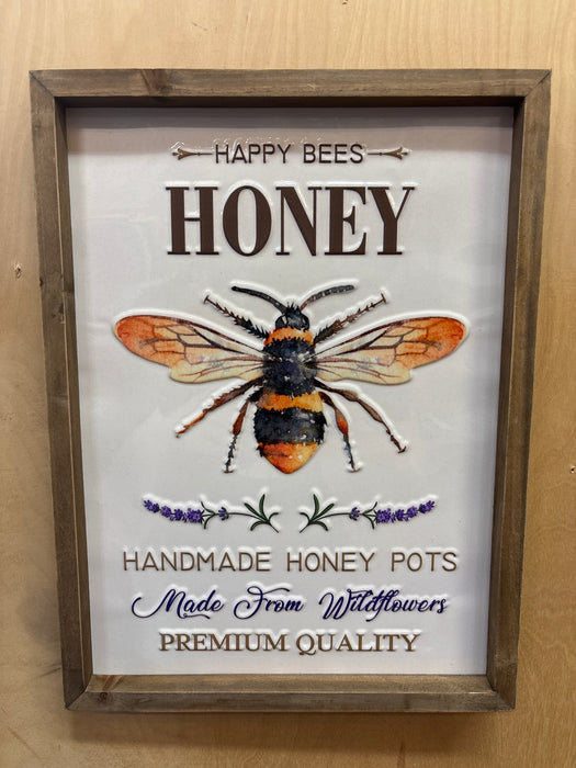 FRAMED HONEY TIN PANEL
