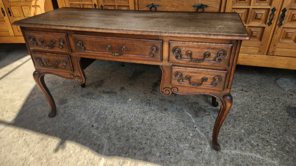 SHALLOW OAK COUNTRY FRENCH VANITY WITH MIRROR