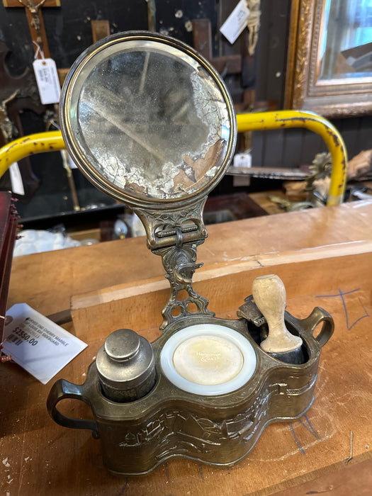 AS FOUND PORTABLE METAL SHAVING SET