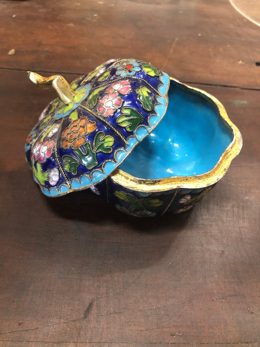 BLUE PUMPKIN ENAMLED BOX