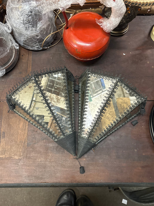 PAIR OF MIRRORED SCONCES