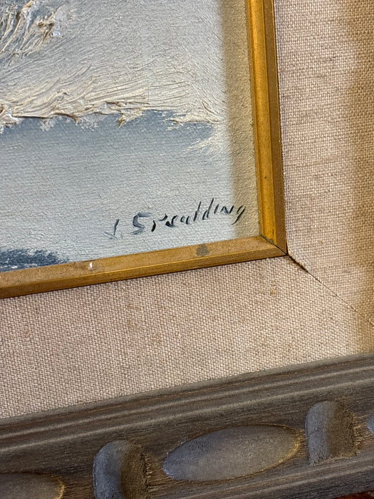 FRAMED OIL PAINTING OF WINTERSCENE LANDSCAPE - SIGNED - AS FOUND