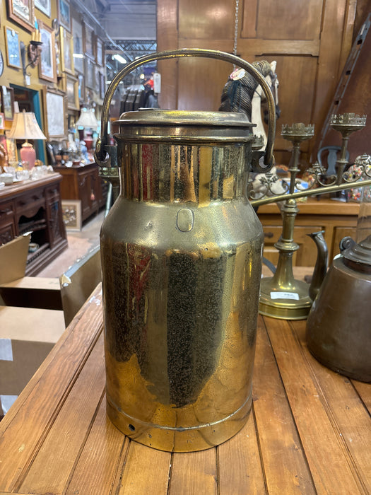 SMALL BRASS MILK CAN