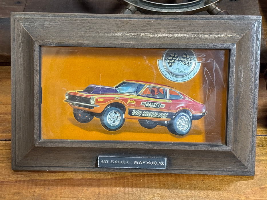 FRAMED CAR-CRAFT MAGAZINE ALL-STAR RACE CAR WINNER 427 S.O.C.H MAVERICK