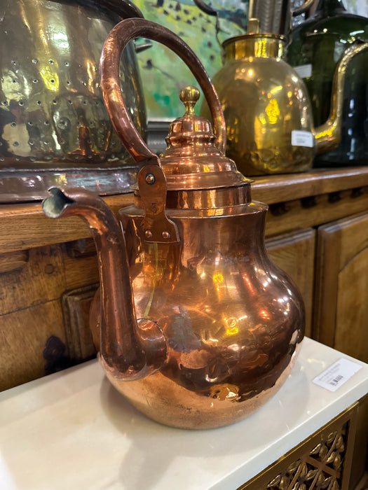COPPER BANDED SMALL BRASS POT