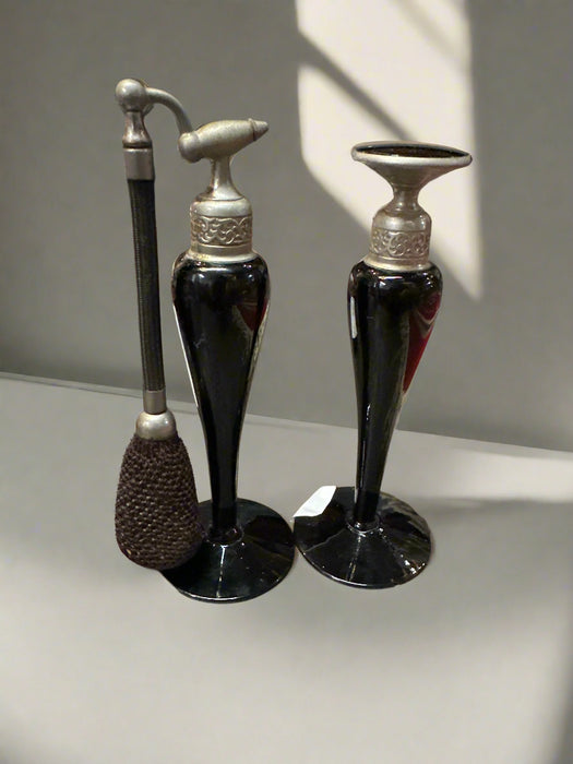 BLACK PERFUME ATOMIZER SET