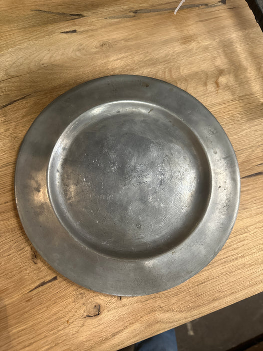 PEWTER DINNER PLATE
