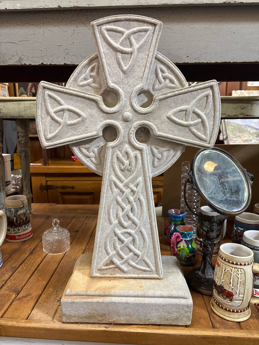 CELTIC CROSS CONCRETE GARDEN STATUE