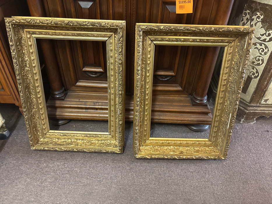 MEDIUM ORNATE GILT FRAME WITH FLOWERS 1 EACH OF 2