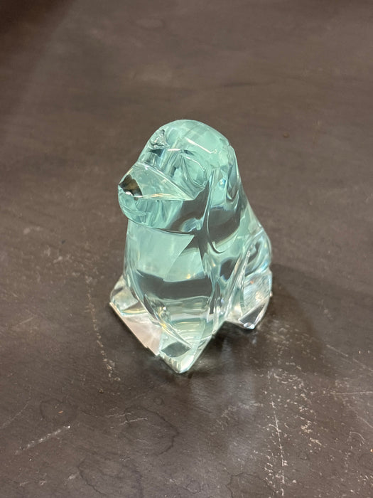 CRYSTAL AQUAMARINE DOG FIGURE