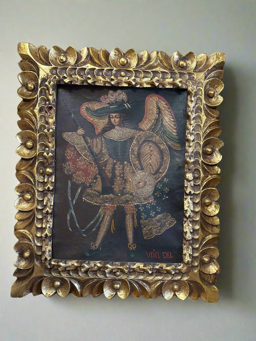 GILT FRAMED RETABLO  ON CANVAS