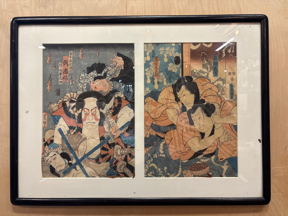 MID 19TH CENTURY ORIGINAL JAPANESE WOOD BLOCK PRINT
