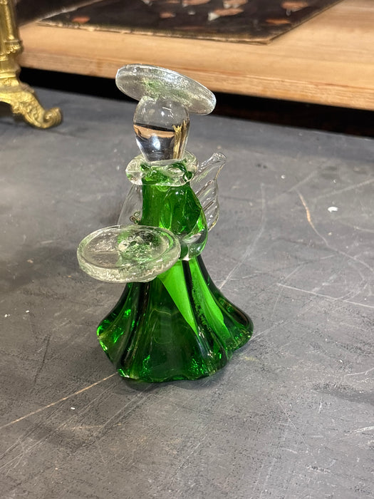 SMALL GREEN GLASS MURANO ANGEL