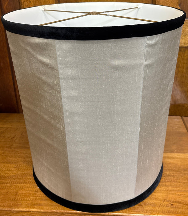 PAIR OF LARGE THIN TAUPE AND BLACK SHADES