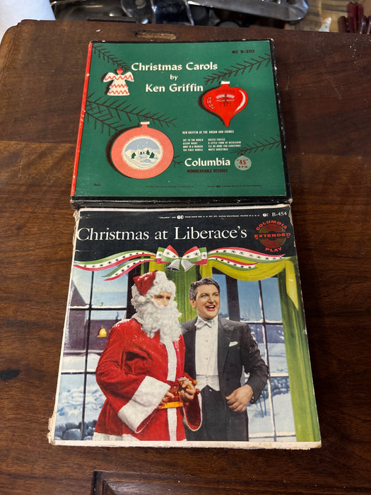 SET OF 2 CHRISTMAS CAROL 45S RECORDS