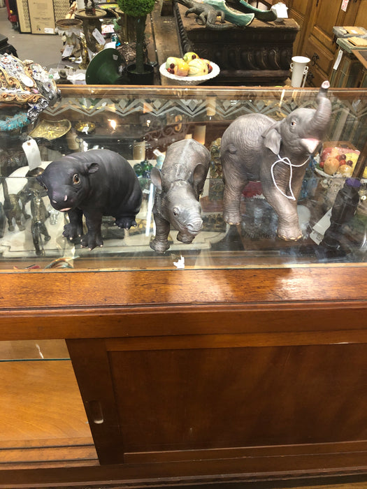 3 PIECE SET OF PORCELAIN LENNOX ZOO ANIMALS