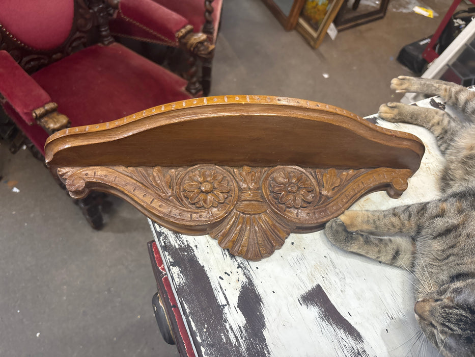 SMALL CARVED RESIN WALL SHELF