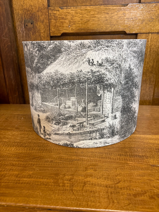 GREEN CHINESE THEME LAMP SHADE