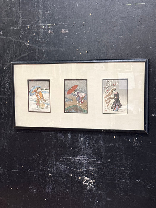 3 FRAMED JAPANESE WOODBLOCK PRINTS