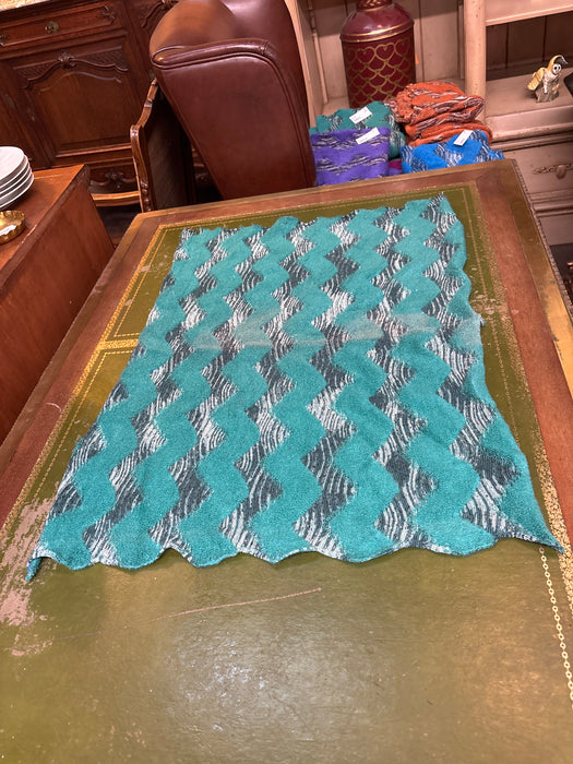 SMALL CYAN EARLY 1980S ITALIAN MISSONI FABRIC FROM NEIMAN MARCUS 1 OF 2