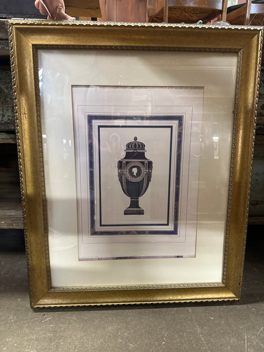 LARGE FRAMED PRINT OF AN URN