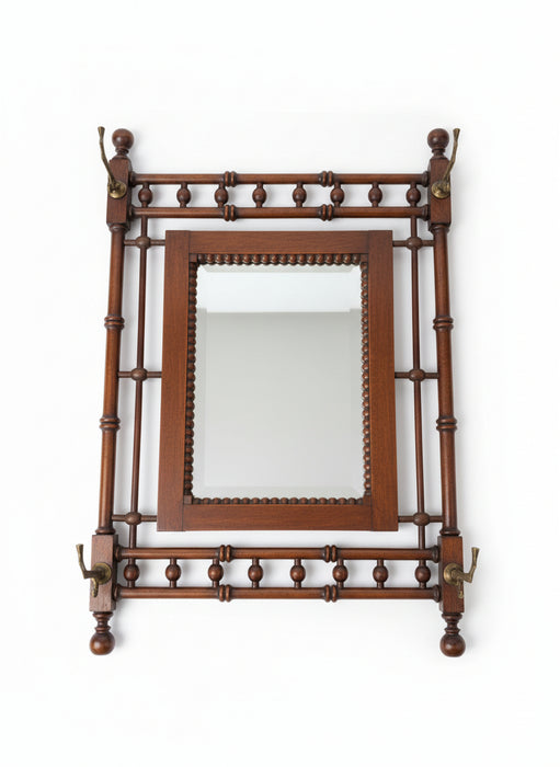 FAUX BAMBOO AND STICK AND BALL MIRROR
