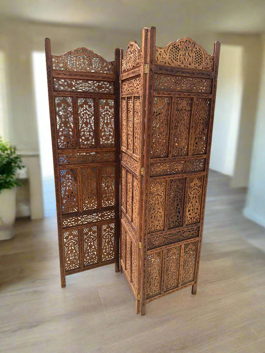 TEAK CARVED SCREEN