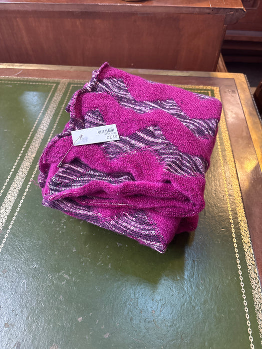 LARGE MAGENTA EARLY 1980S ITALIAN MISSONI FABRIC FROM NEIMAN MARCUS  1 OF 6