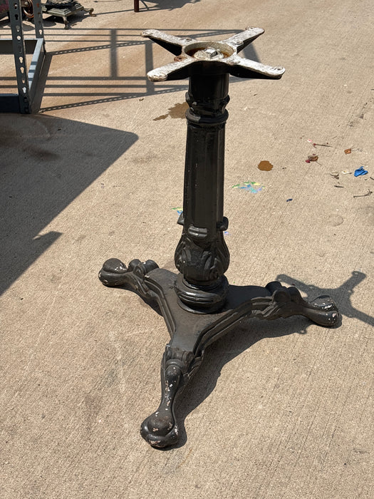 SIMPLE BLACK IRON PUB TABLE BASE 1 OF 9