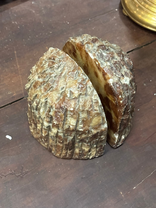 PAIR OF ROCK BOOKENDS