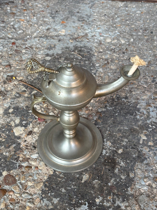 SMALL SILVER COLORED GENIE LAMP