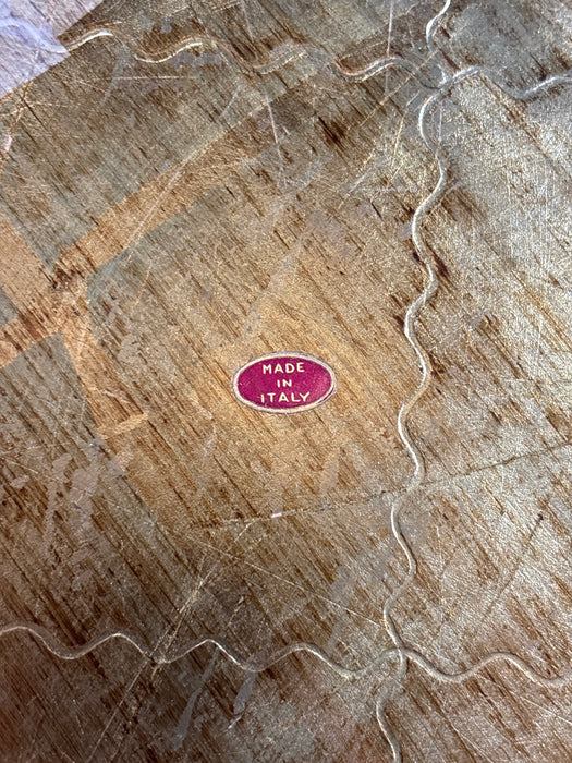 LARGE ITALIAN GOLD AND PINK FLORENTINE TRAY