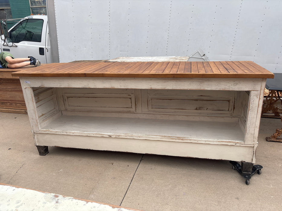 WHITE PAINTED STORE COUNTER