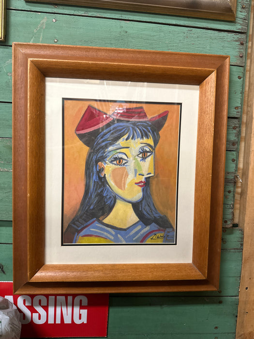 SIGNED PICASSO WATER COLOR-NOT AUTHENTICATED
