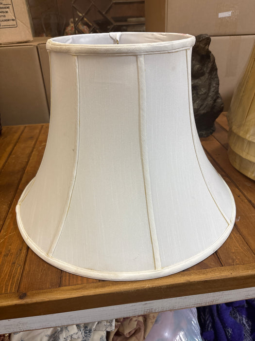 LARGE BELL SHAPED WHITE LINEN SHADE 1 OF 14